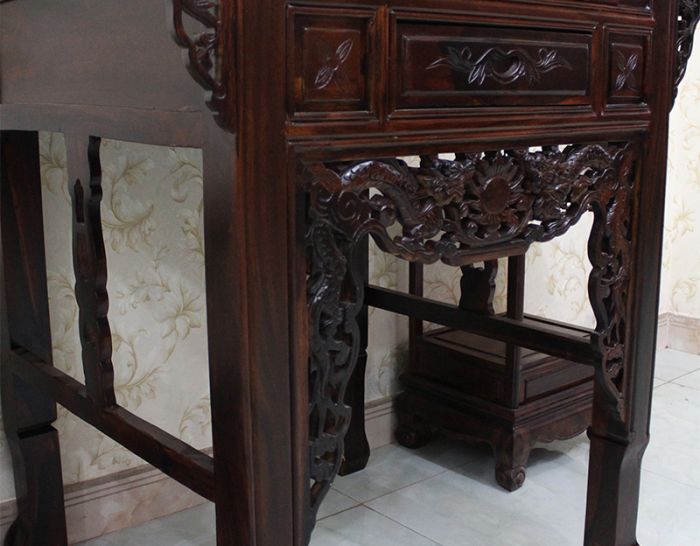 Bàn thờ gia tiên gỗ muồng 2 tầng GT09 